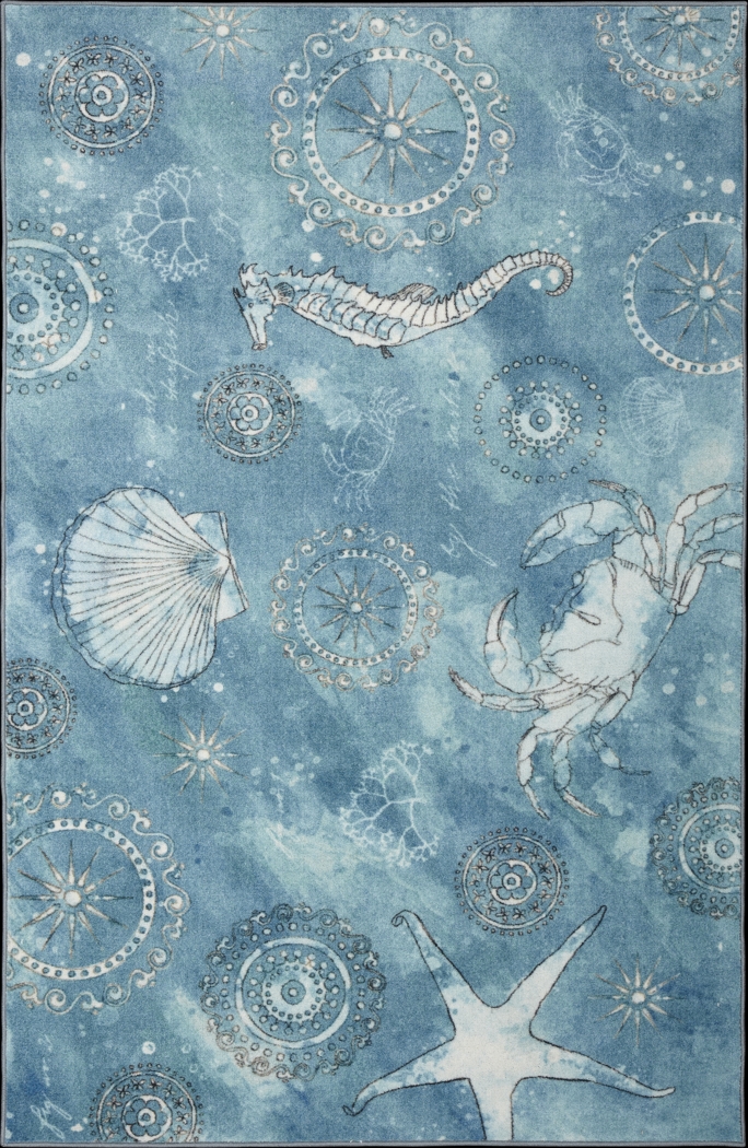 Carianne Aqua 5' x 8' Rug - Thumbnail - Image 1