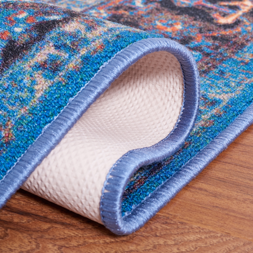 Carigna Blue/Multi 7'9 x 10' Rug - Thumbnail - Image 4