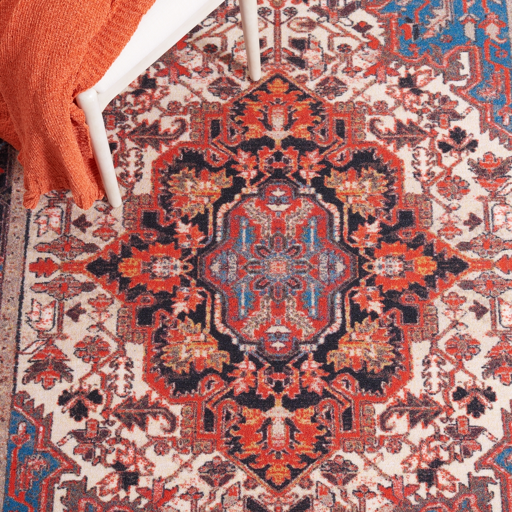 Carigna Red/Multi 5'5 x 7'7 Rug - Thumbnail - Image 5