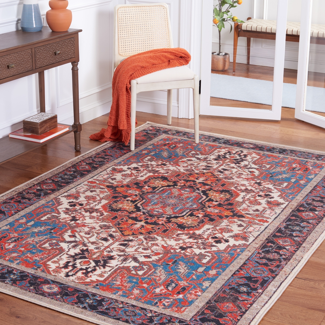 Carigna Red/Multi 7'9 x 10' Rug - Thumbnail - Image 2