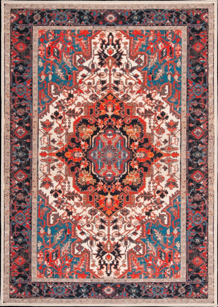 Carigna Red/Multi 7'9 x 10' Rug - Thumbnail - Image 1