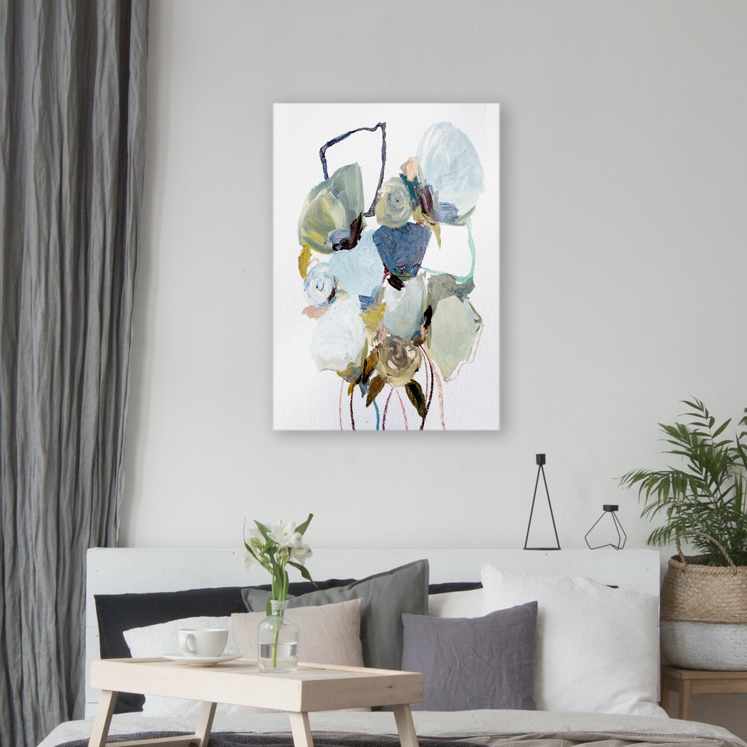 Carimore Blue Canvas Wall Art - Thumbnail - Image 2