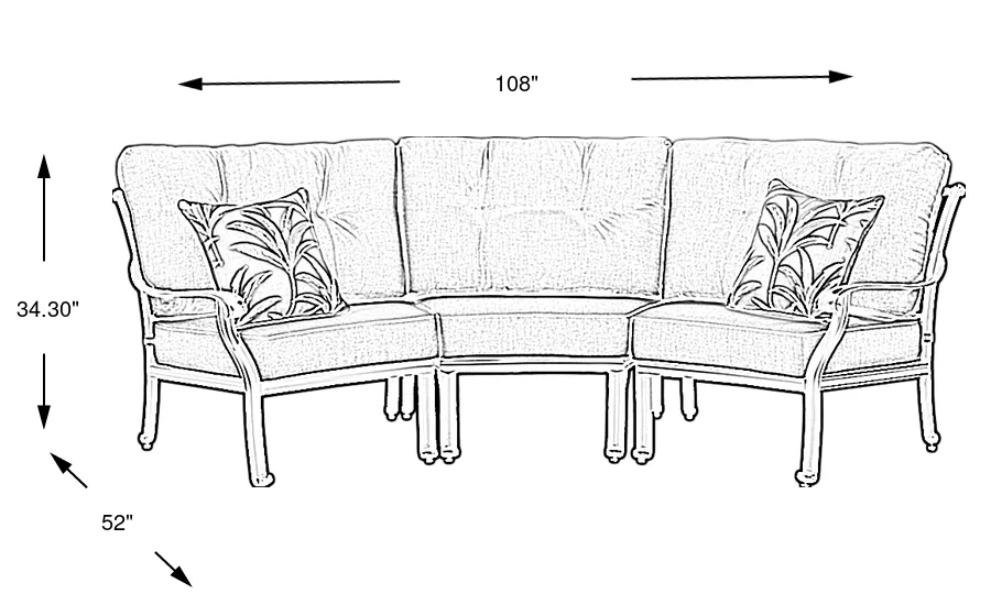 Dimension Image. Please refer to the Dimension Tab on this page for dimension details.