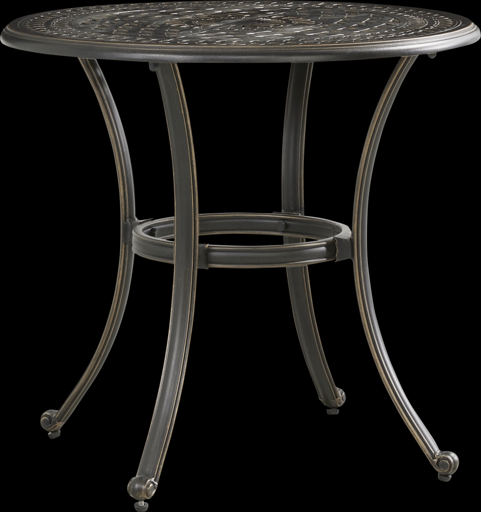 Carina Bronze 3 Pc 30 in. Round Outdoor Dining Set with Sky Cushions - Thumbnail - Image 5