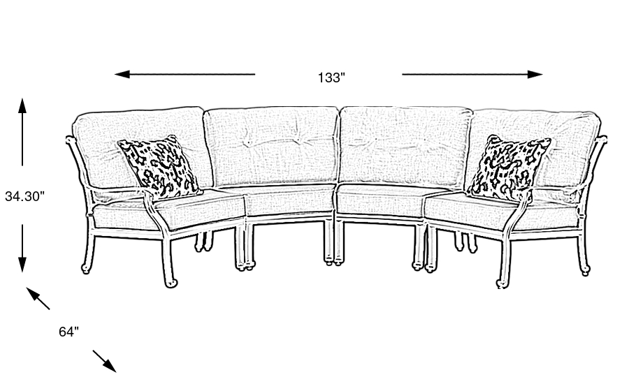 Dimension Image. Please refer to the Dimension Tab on this page for dimension details.