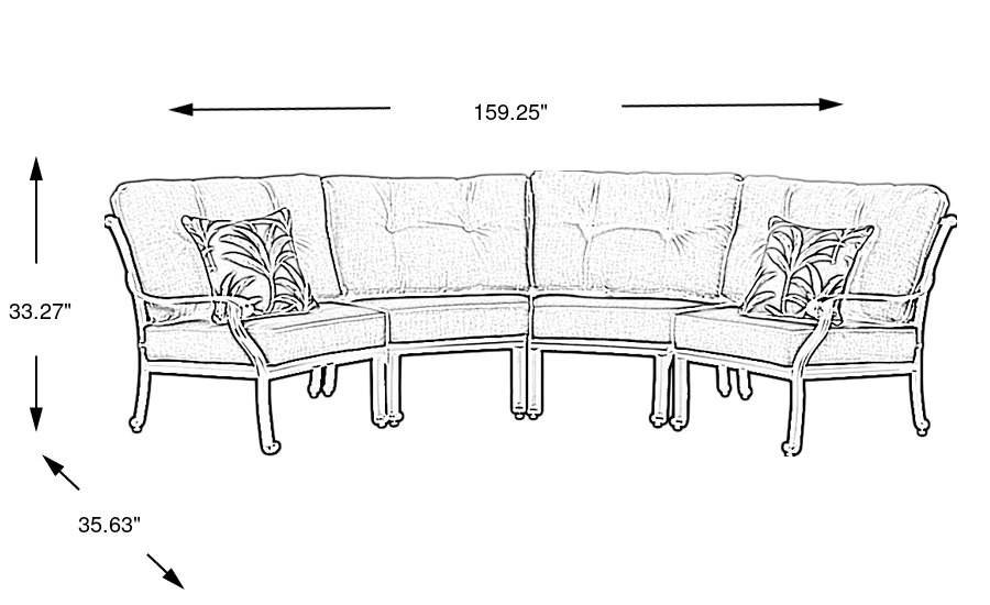 Dimension Image. Please refer to the Dimension Tab on this page for dimension details.