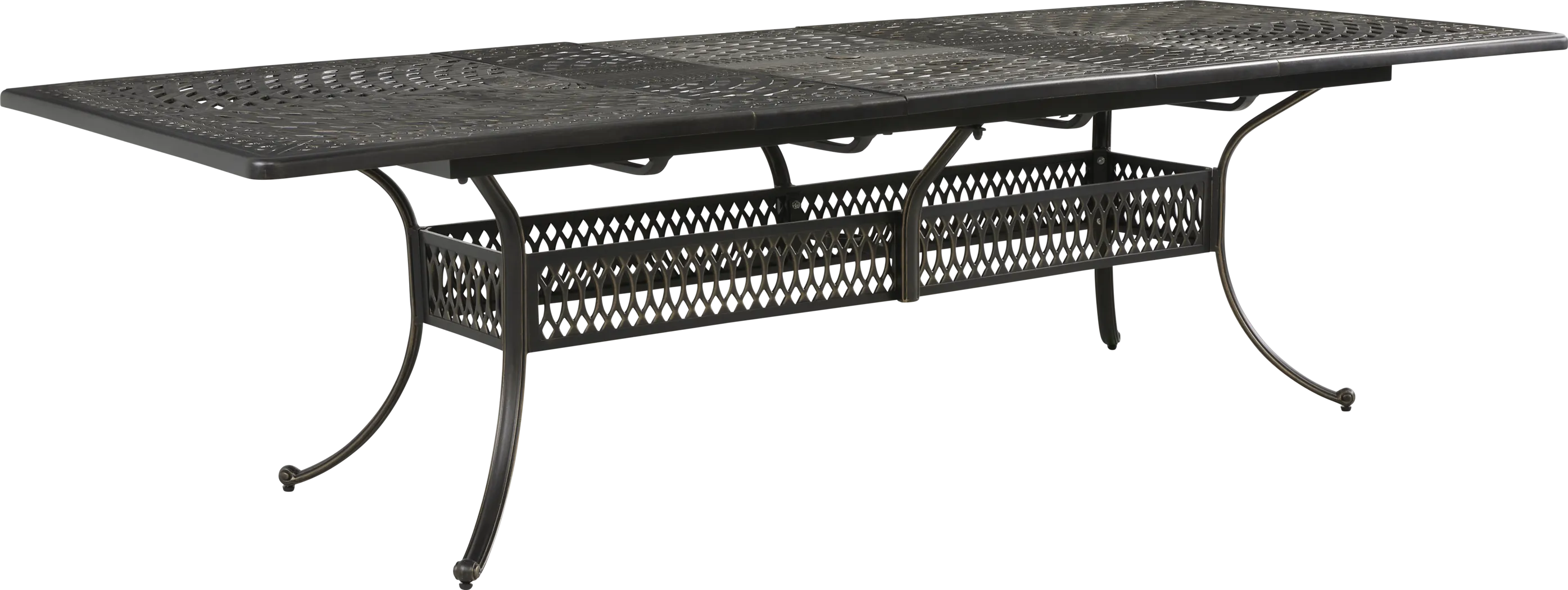 Carina Bronze 87-112 in. Rectangle Extension Outdoor Dining Table - Thumbnail - Image 2