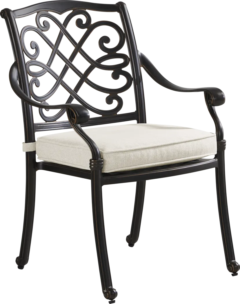 Carina Bronze 5 Pc 48 in. Round Outdoor Dining Set with Desert Cushions - Thumbnail - Image 7