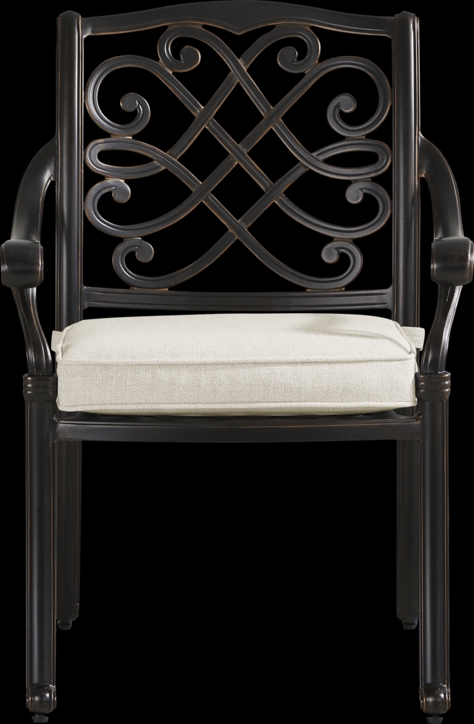 Carina Bronze 5 Pc 48 in. Round Outdoor Dining Set with Desert Cushions - Thumbnail - Image 4