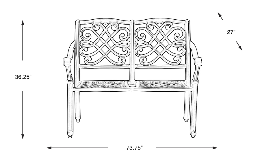 Dimension Image. Please refer to the Dimension Tab on this page for dimension details.