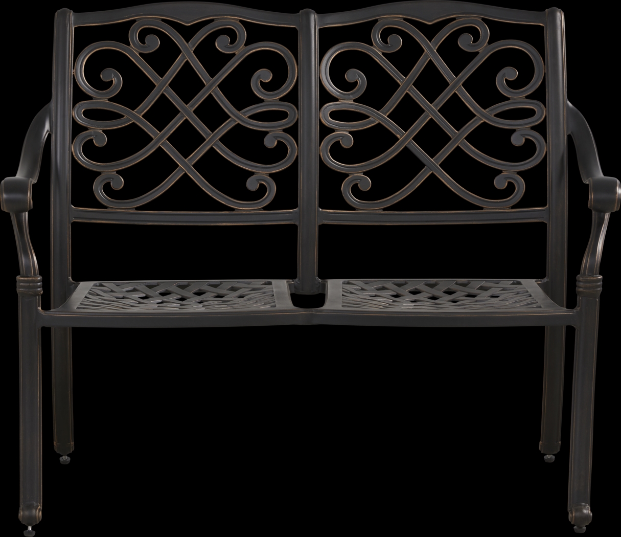 Carina Bronze Outdoor Bench - Thumbnail - Image 1