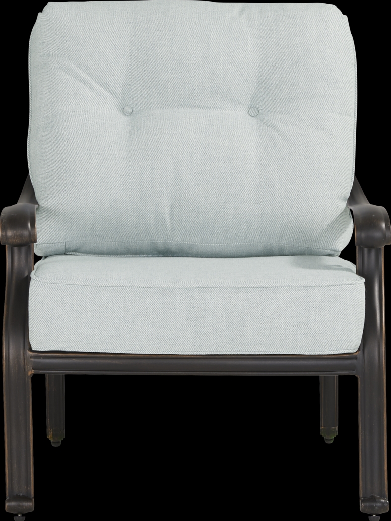 Carina Bronze 4 Pc Outdoor Loveseat Seating Set with Sky Cushions - Thumbnail - Image 6