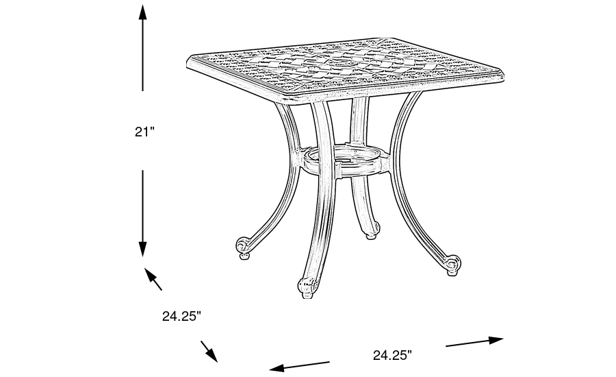 Dimension Image. Please refer to the Dimension Tab on this page for dimension details.