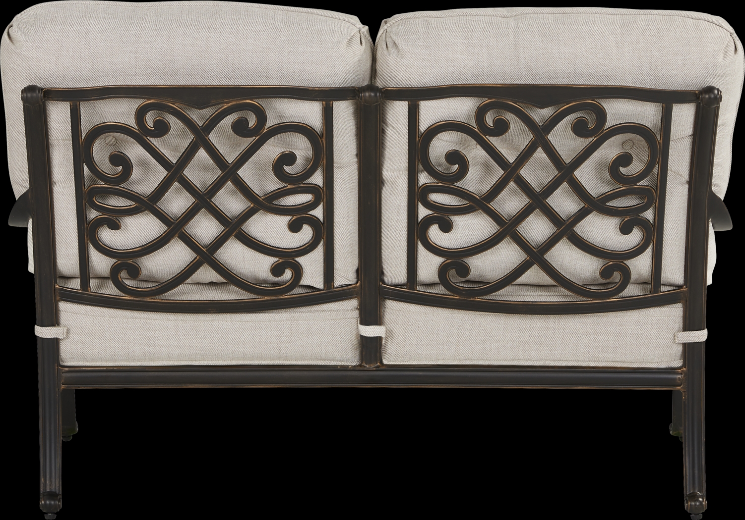 Carina Bronze 4 Pc Outdoor Loveseat Seating Set with Desert Cushions - Thumbnail - Image 4