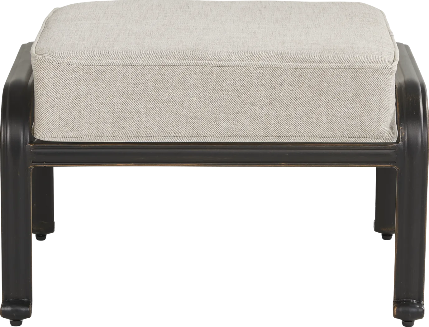 Carina Bronze Outdoor Ottoman with Desert Cushion - Thumbnail - Image 2