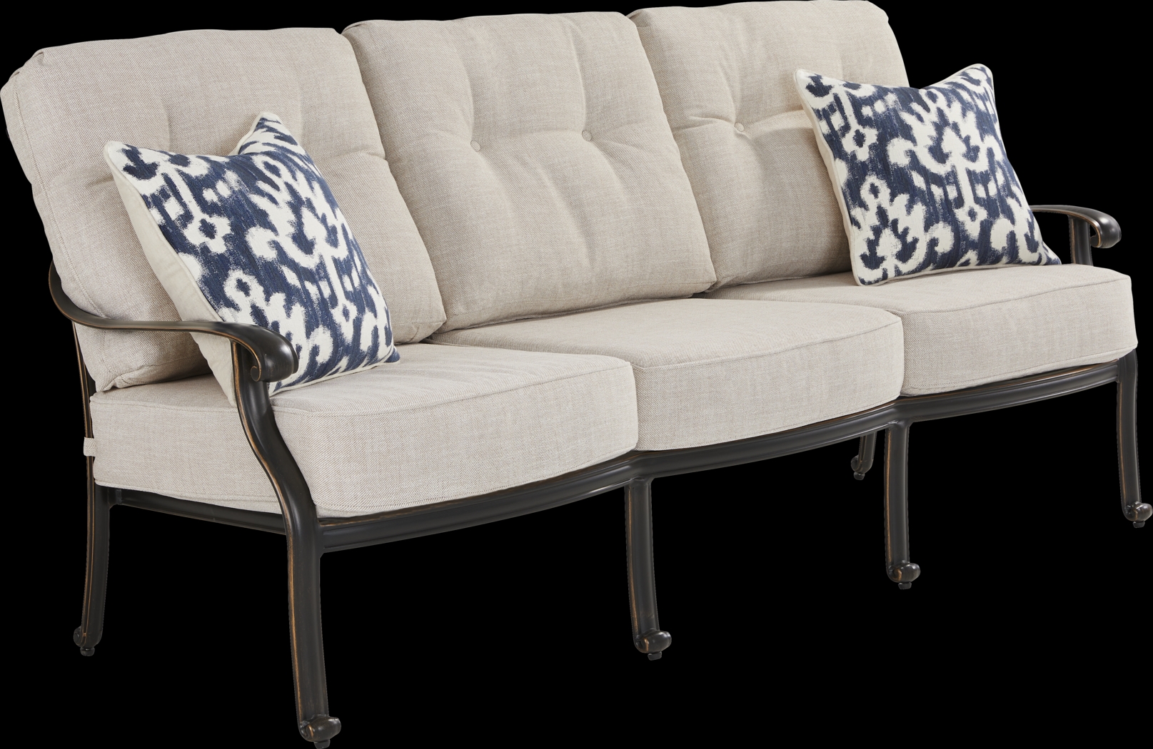 Carina Bronze 4 Pc Outdoor Seating Set with Desert Cushions - Thumbnail - Image 3