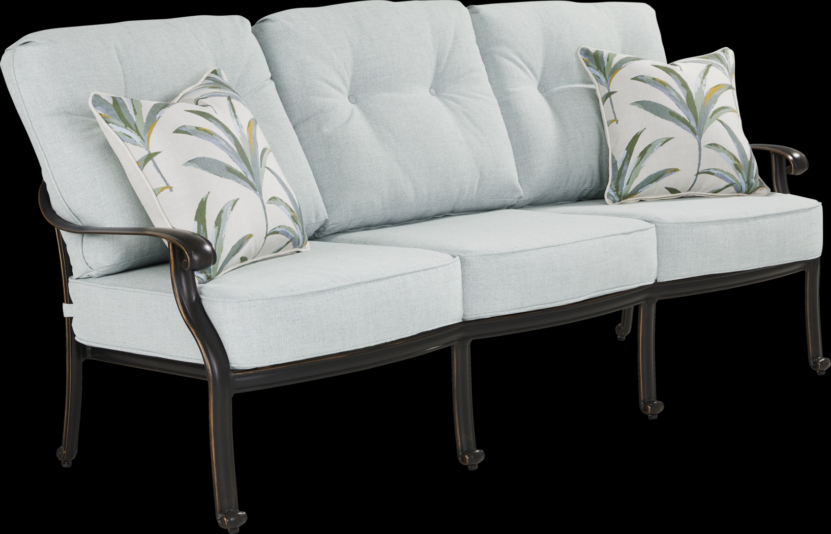 Carina Bronze 3 Pc Outdoor Seating Set with Sky Cushions - Thumbnail - Image 3