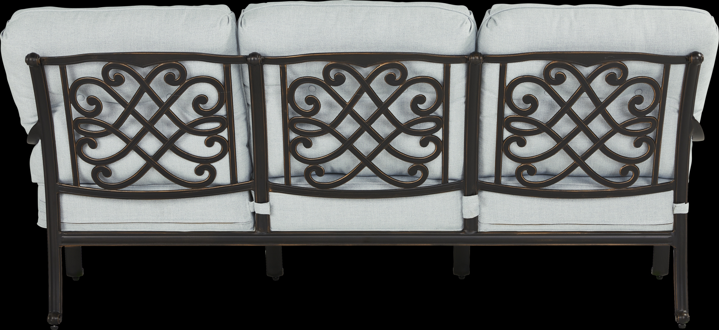 Carina Bronze 3 Pc Outdoor Seating Set with Sky Cushions - Thumbnail - Image 4