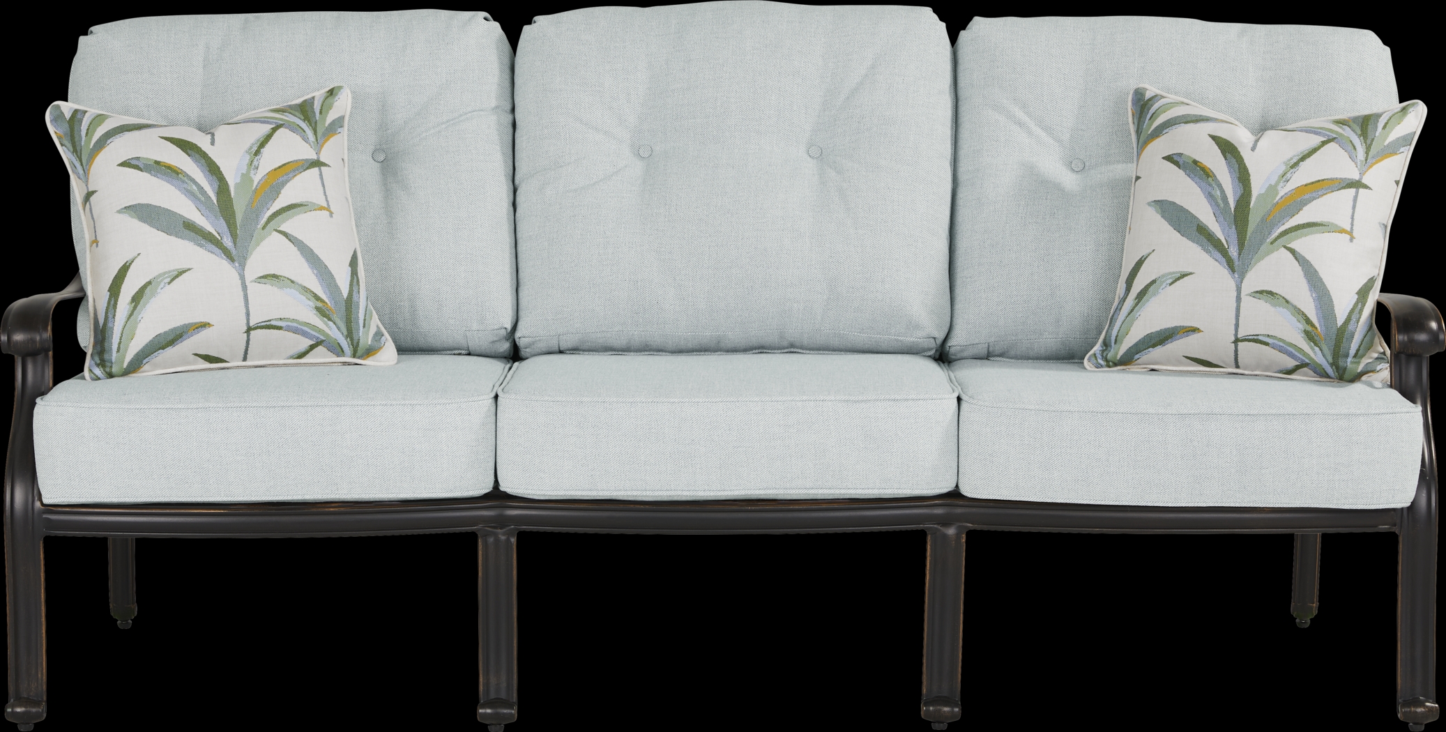 Carina Bronze 3 Pc Outdoor Seating Set with Sky Cushions - Thumbnail - Image 2