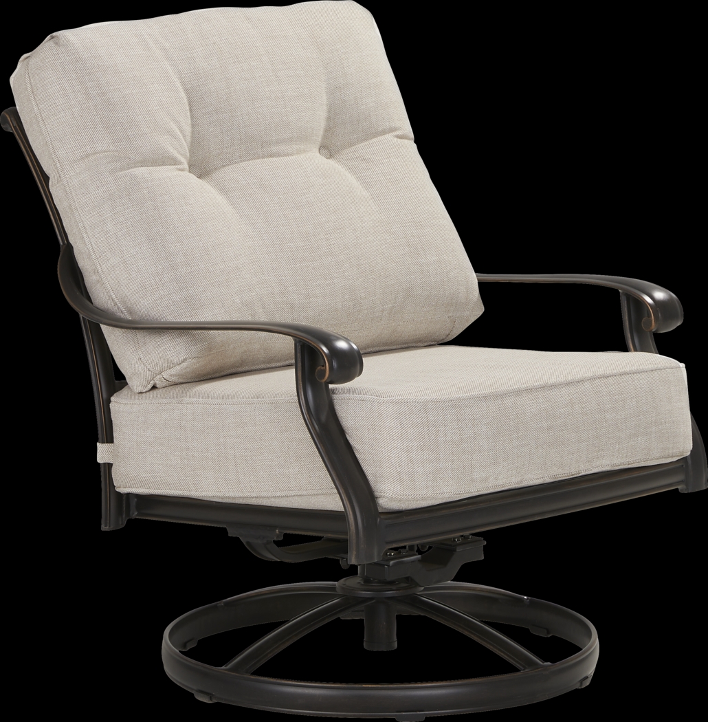 Carina Bronze 5 Pc Outdoor Fire Pit Seating Set with Desert Cushions - Thumbnail - Image 6