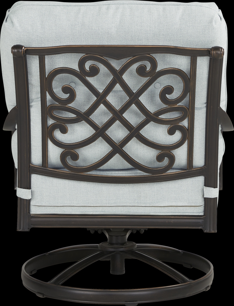 Carina Bronze 5 Pc Outdoor Chat Set with Sky Cushions - Thumbnail - Image 4