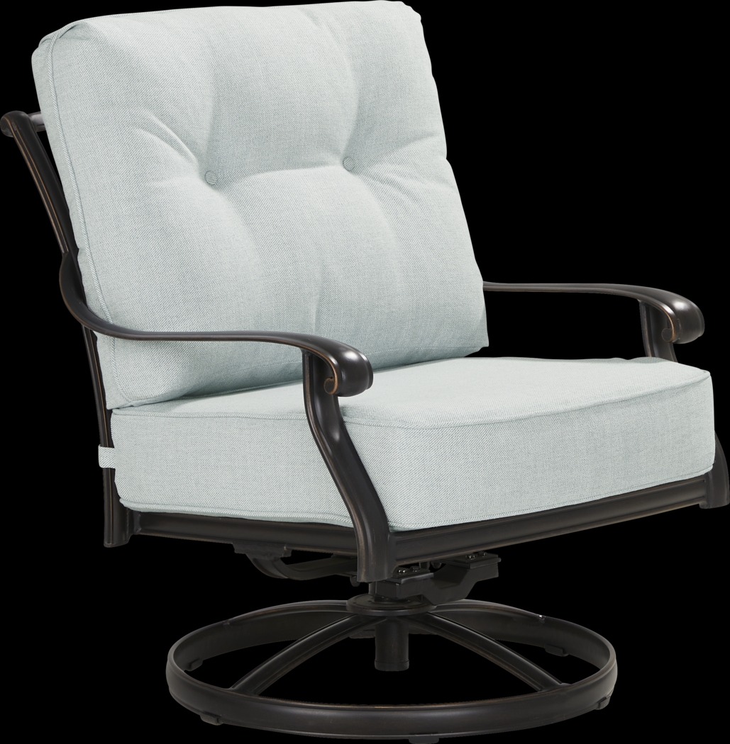 Carina Bronze 5 Pc Outdoor Chat Set with Sky Cushions - Thumbnail - Image 2