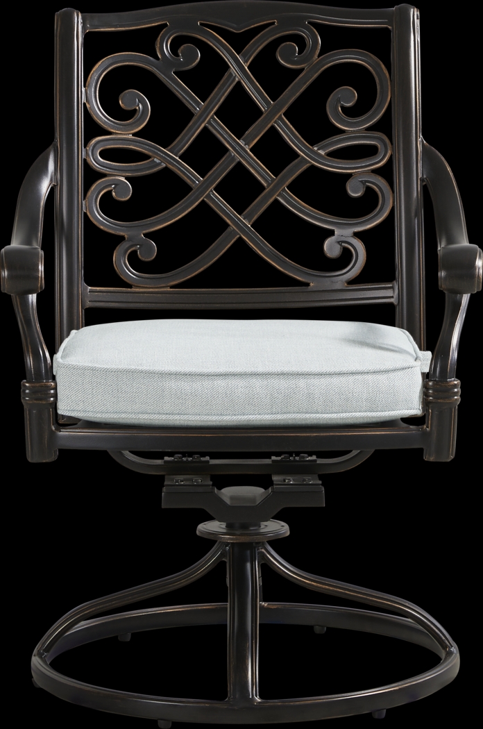 Carina Bronze 3 Pc 30 in. Round Outdoor Dining Set with Sky Cushions - Thumbnail - Image 3