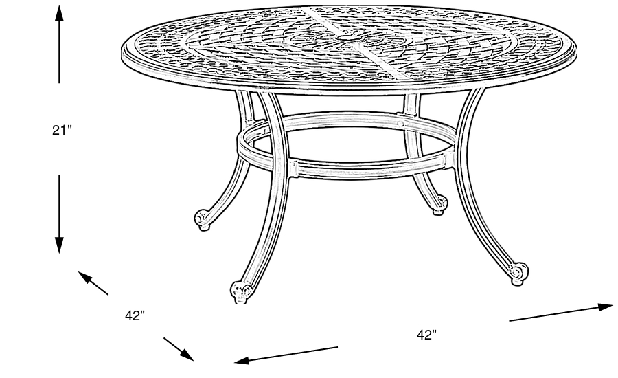 Dimension Image. Please refer to the Dimension Tab on this page for dimension details.