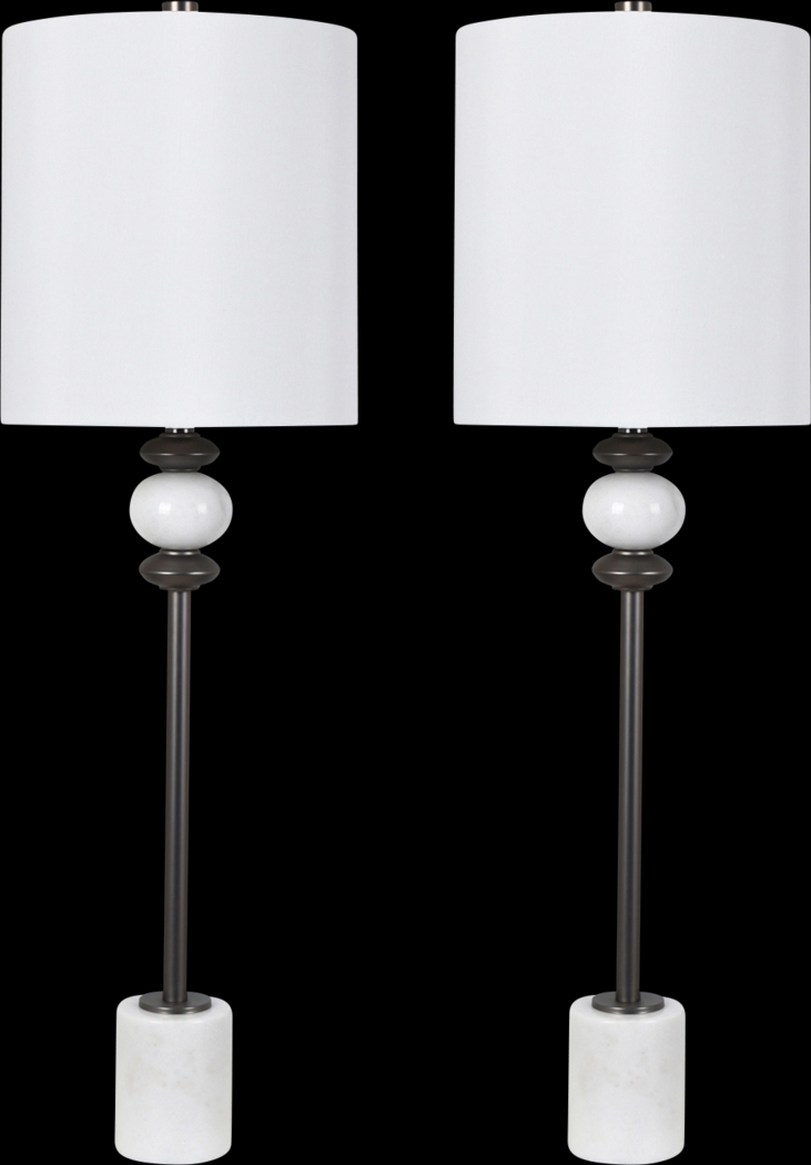 Caritas Lane White Lamp, set of two - Thumbnail - Image 1