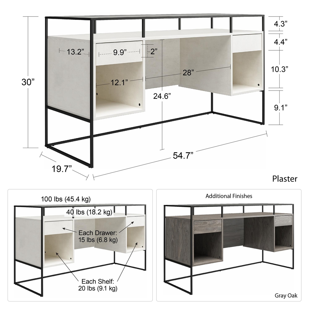 Carizzo Gray Desk - Thumbnail - Image 11