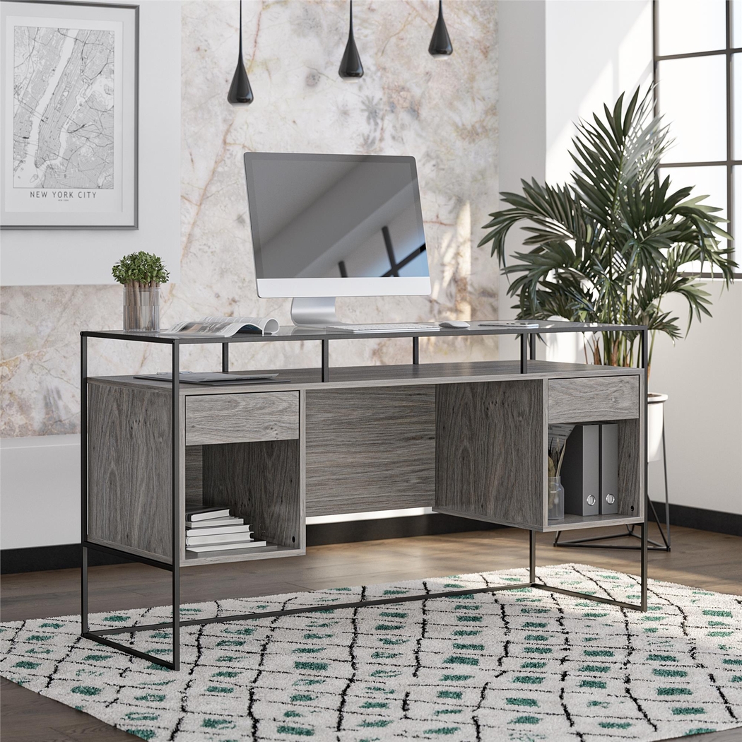 Carizzo Gray Desk - Thumbnail - Image 8