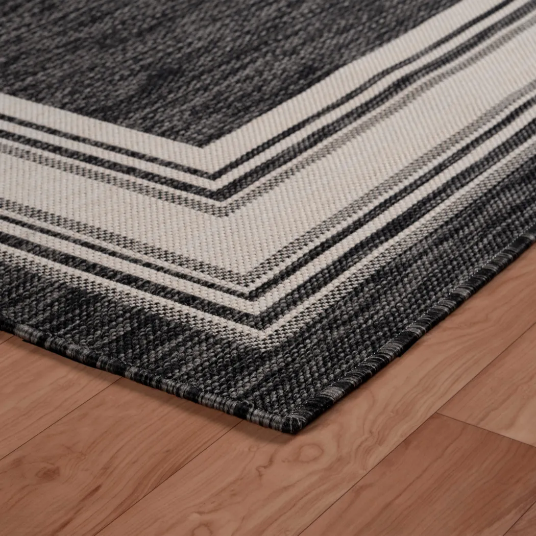 Carledosa Black/Multi 7'6 x 9'5 Indoor/Outdoor Rug - Thumbnail - Image 3