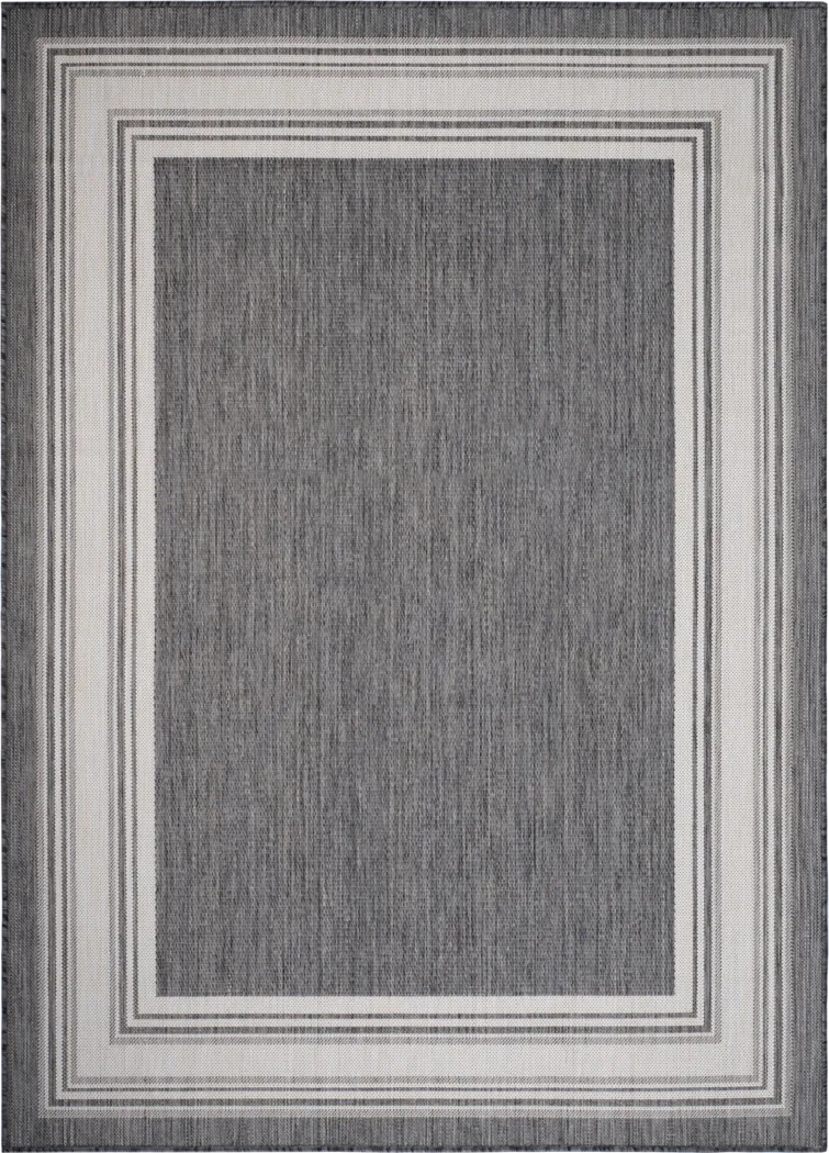 Carledosa Black/Multi 7'6 x 9'5 Indoor/Outdoor Rug - Thumbnail - Image 1