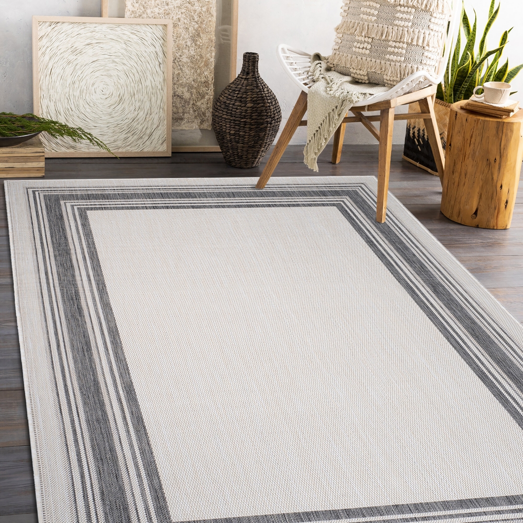 Carledosa White/Multi 5'3 x 7' Indoor/Outdoor Rug - Thumbnail - Image 2