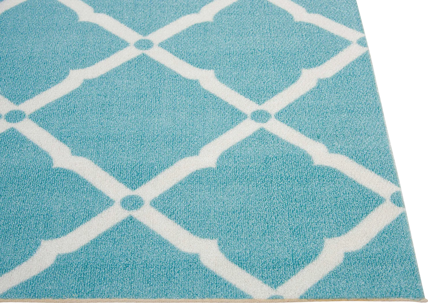 Carlisia Aqua 5' x 8' Indoor/Outdoor Rug - Thumbnail - Image 3