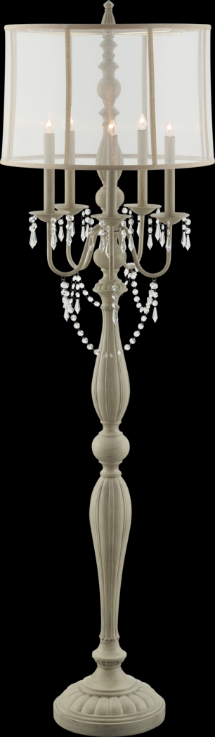 Carly Elizabeth White Floor Lamp - Thumbnail - Image 1