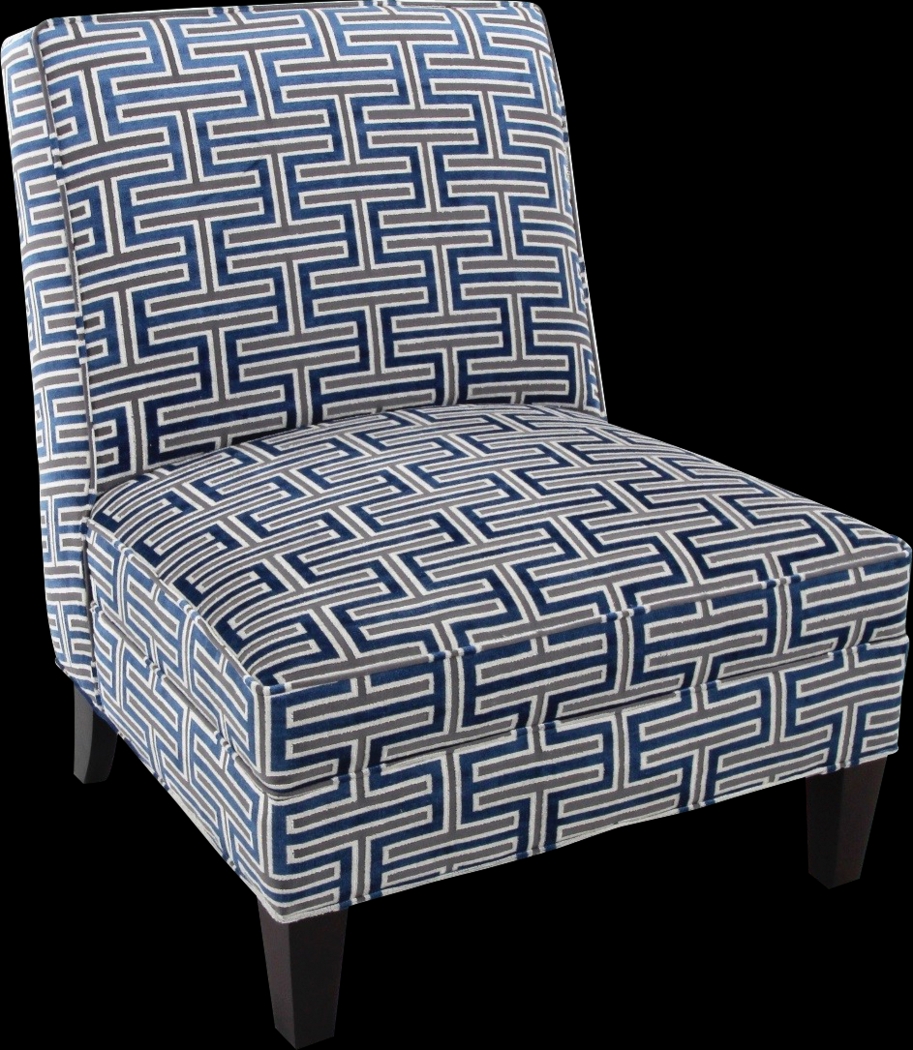 Carlyle Indigo Accent Chair - Thumbnail - Image 1
