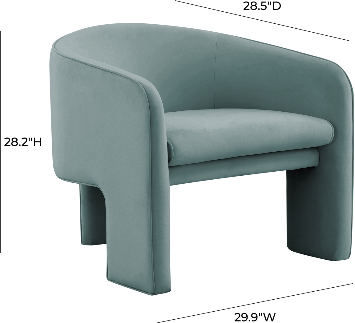 Carmain Sea Blue Accent Chair - Thumbnail - Image 6