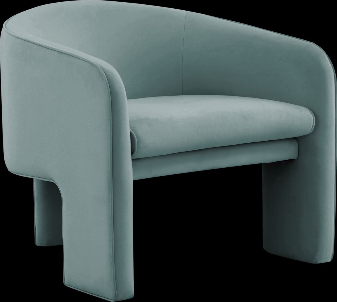 Carmain Sea Blue Accent Chair - Thumbnail - Image 1