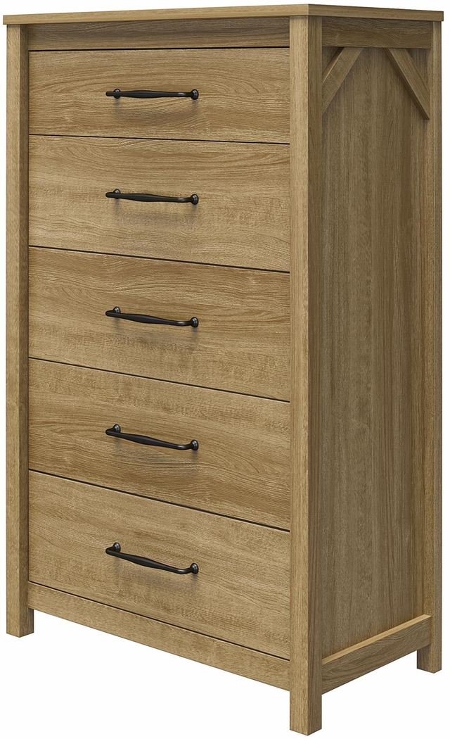 Carmarthen Oak 5 Drawer Chest - Thumbnail - Image 3