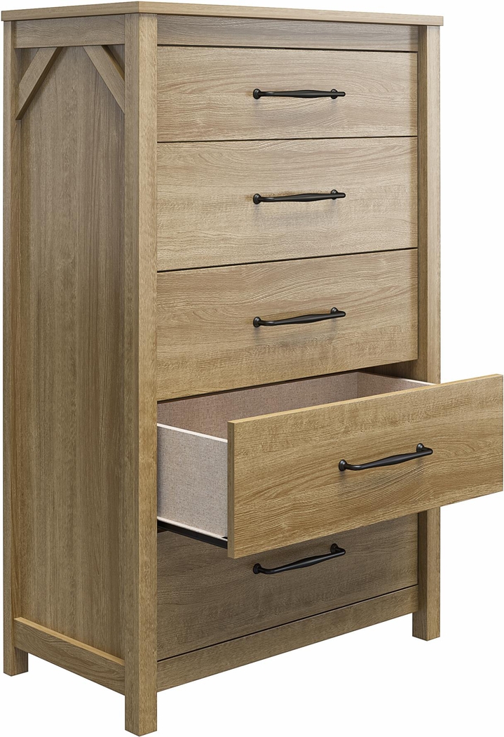 Carmarthen Oak 5 Drawer Chest - Thumbnail - Image 5