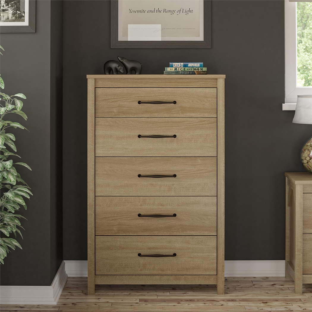 Carmarthen Oak 5 Drawer Chest - Thumbnail - Image 8