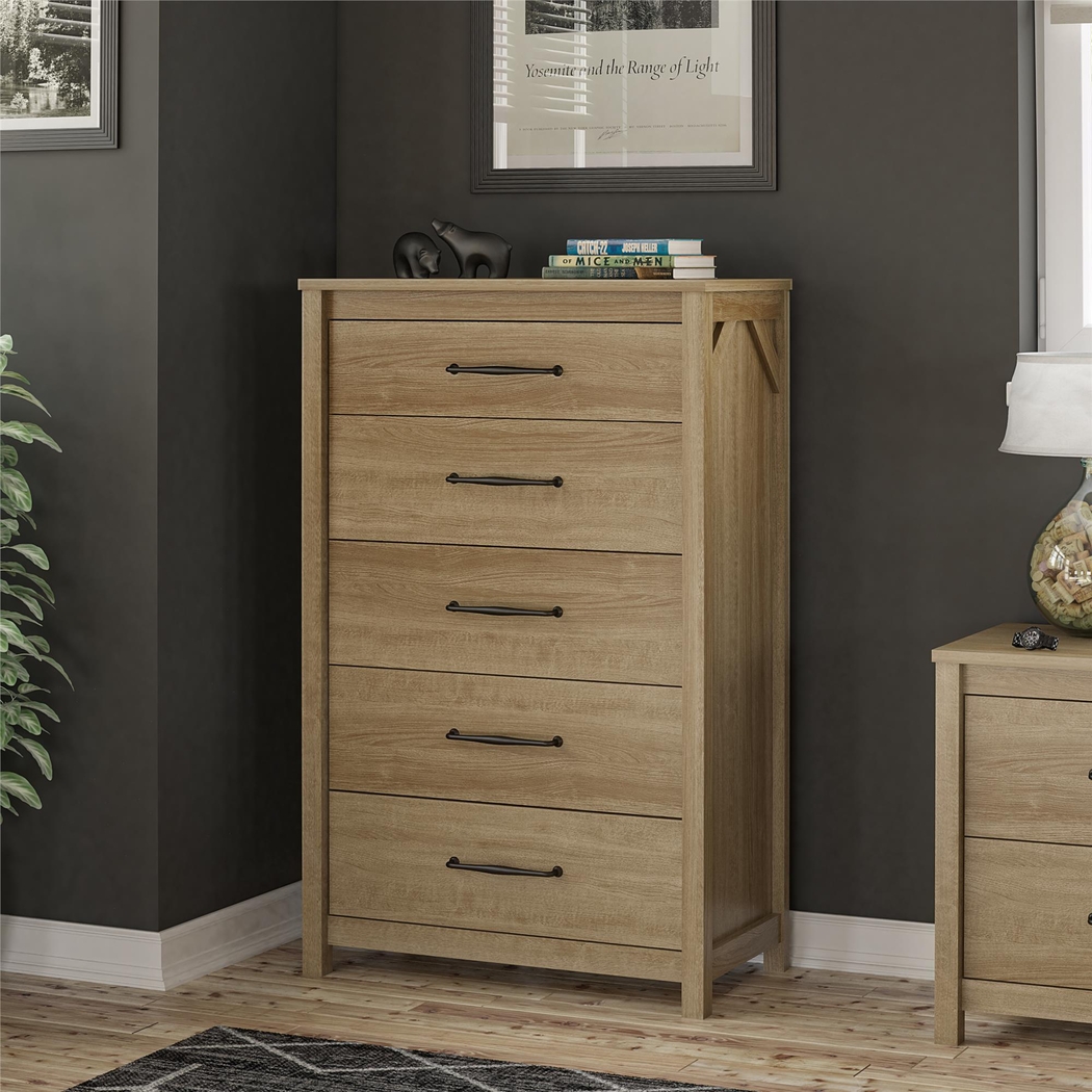 Carmarthen Oak 5 Drawer Chest - Thumbnail - Image 9