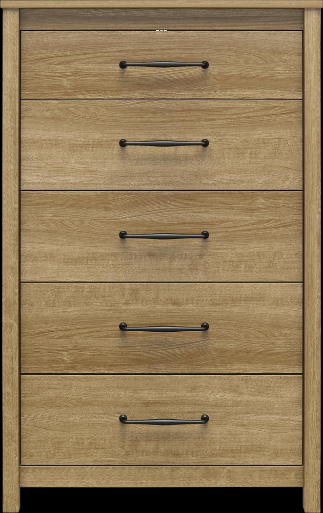 Carmarthen Oak 5 Drawer Chest - Thumbnail - Image 1