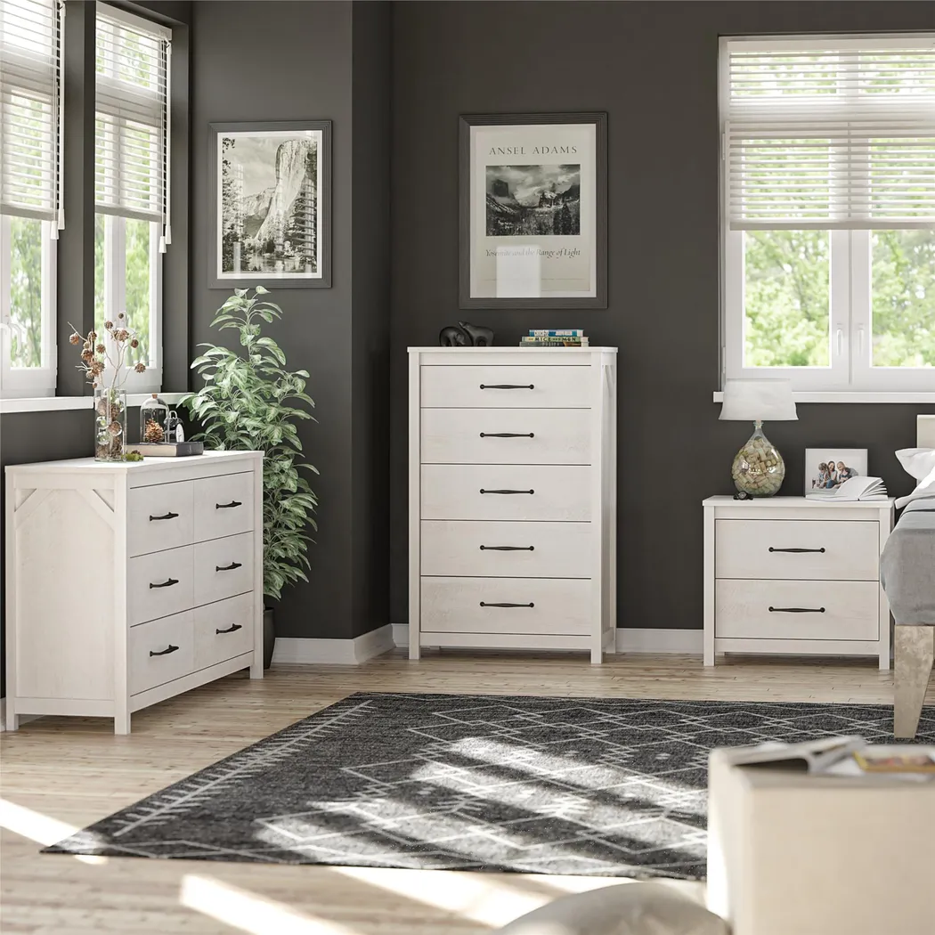 Carmarthen White 5 Drawer Chest - Thumbnail - Image 10