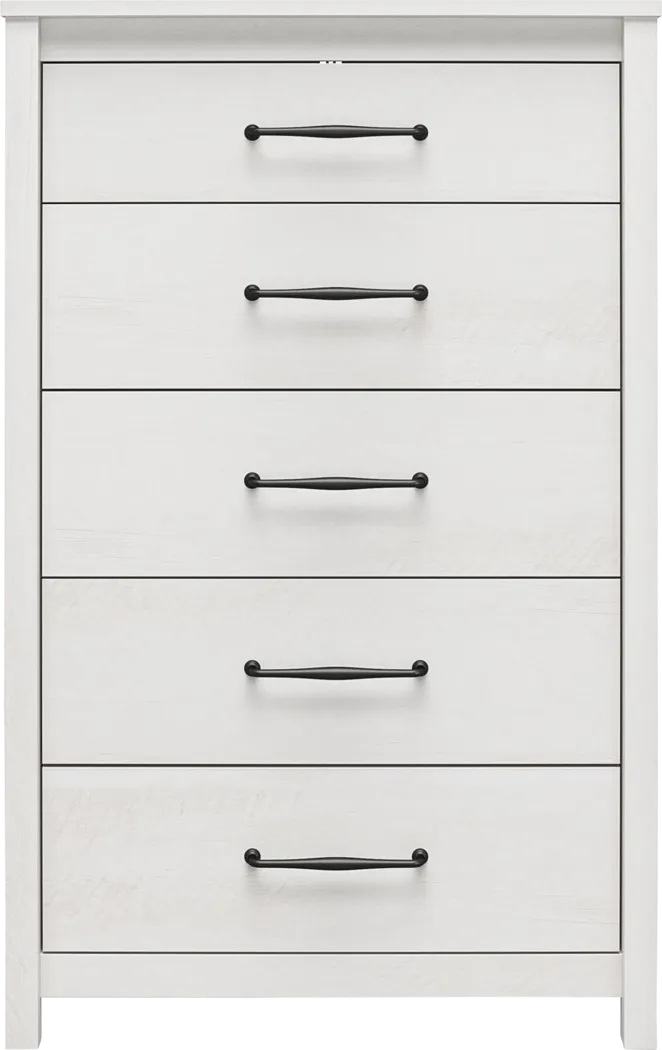 Carmarthen White 5 Drawer Chest - Thumbnail - Image 1