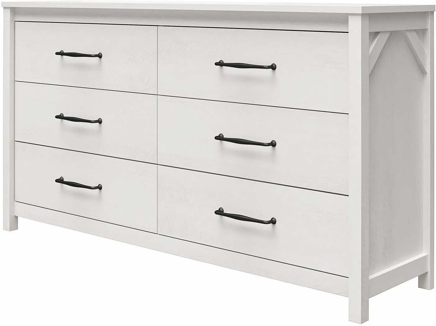 Carmarthen White 6 Drawer Dresser - Thumbnail - Image 3