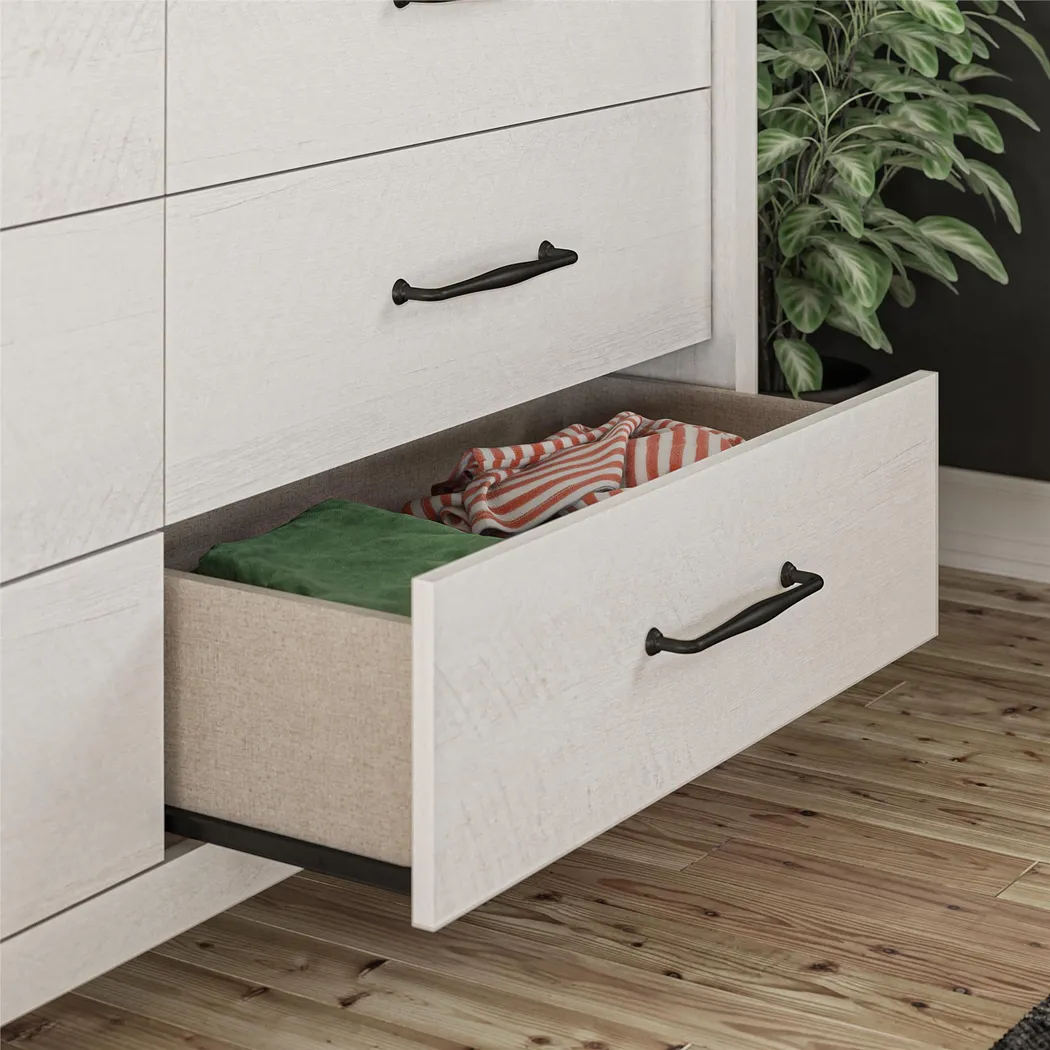 Carmarthen White 6 Drawer Dresser - Thumbnail - Image 6