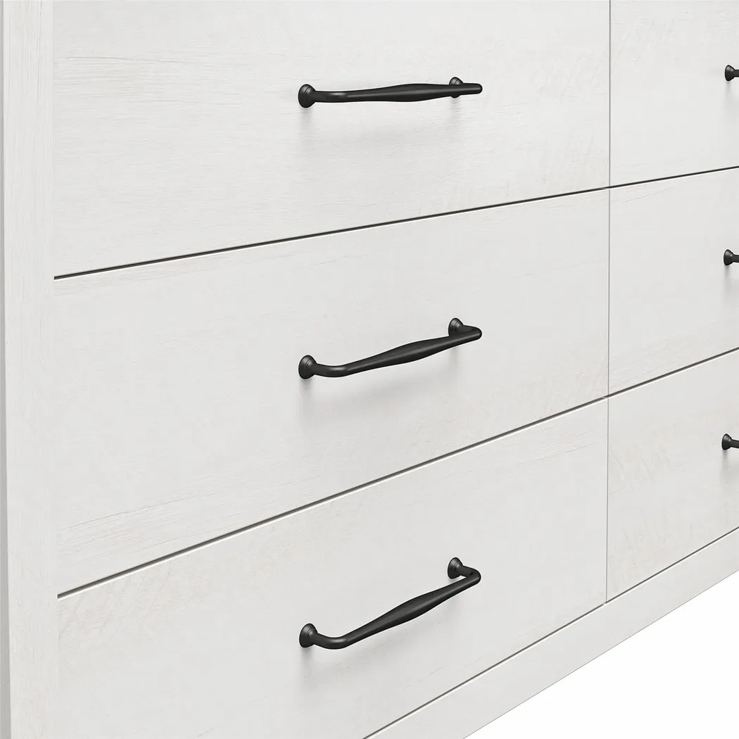 Carmarthen White 6 Drawer Dresser - Thumbnail - Image 7