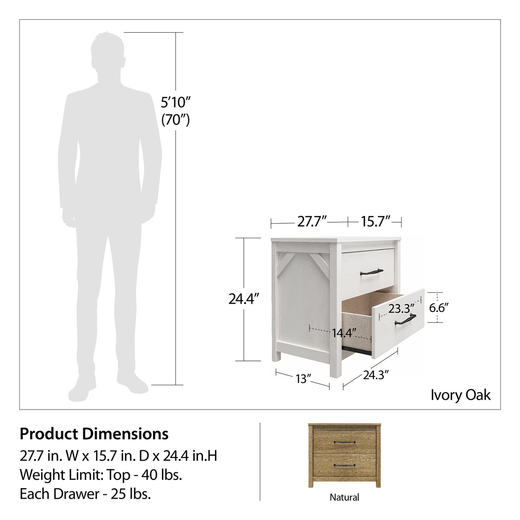 Carmarthen White Nightstand - Thumbnail - Image 12